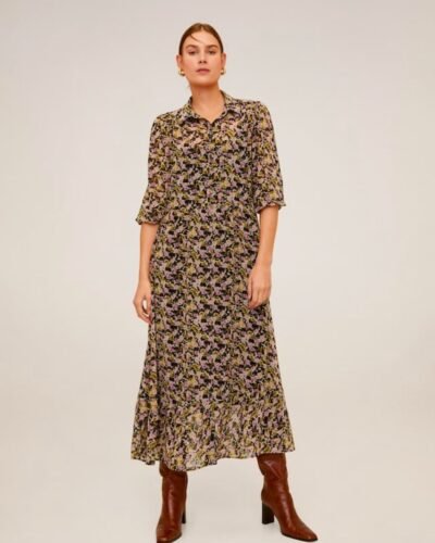 Floral print long dress