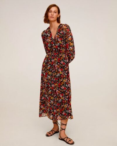 Embossed flower gown